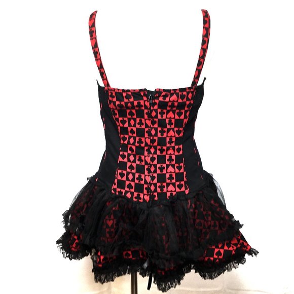 TRIPP NYC Y2K VTG Goth Corset Dress Layered Tutu Skirt LRG - Picture 6 of 16